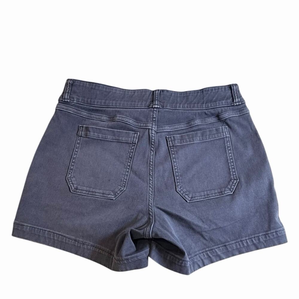 Spanx Shorts Women's Size Medium Blue Pull On Twill Chino Shorts - Picture 3 of 8